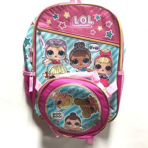 LOL Surprise Girls Backpack With Lunch Tote Combo